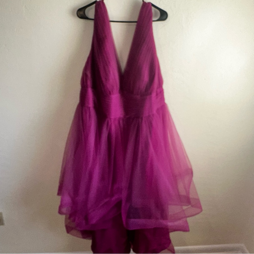 JJs House Magenta Tulle Gown - Picture 10 of 10